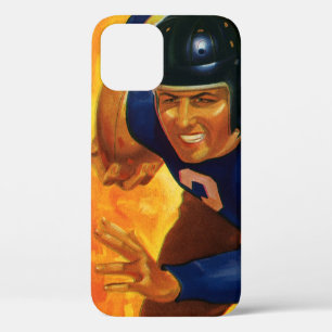 Vintage Sports Football Player Quarterback Running iPhone 12 Case