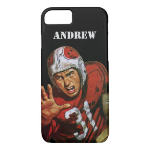 Vintage Sports Football Player Running Back No. 31 iPhone 8/7 Case