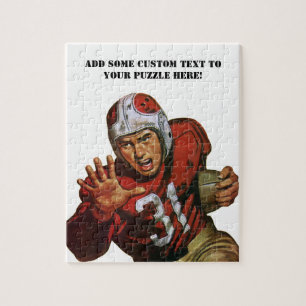 Vintage Sports Football Player Running Back No. 31 Jigsaw Puzzle