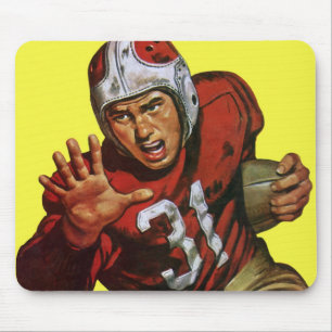 Vintage Sports Football Player Running Back No. 31 Mouse Mat