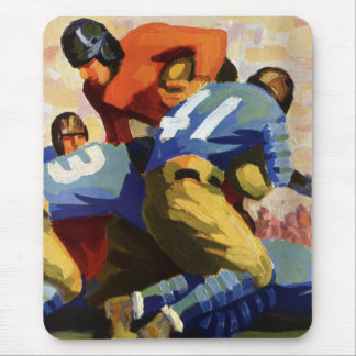 Vintage Sports, Football Players in a Game Mouse Mat
