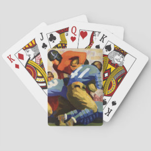 Vintage Sports, Football Players in a Game Playing Cards