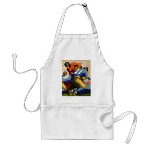Vintage Sports, Football Players in a Game Standard Apron