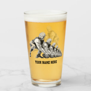 Vintage Sports Football Players, Quarterback Glass