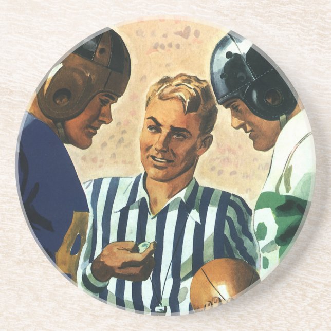 Vintage Sports, Football Referee Coin Toss Coaster (Front)