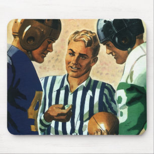 Vintage Sports, Football Referee Coin Toss Mouse Mat
