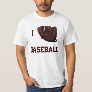 Vintage Sports, I Love Baseball, I Glove Baseball T-Shirt