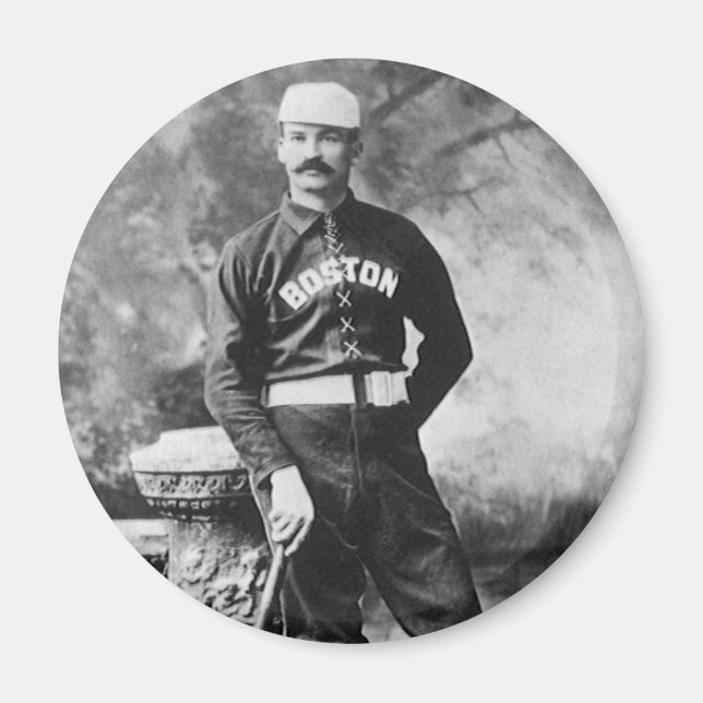 Vintage Sports Photo, Boston Baseball Player Magnet (Front)