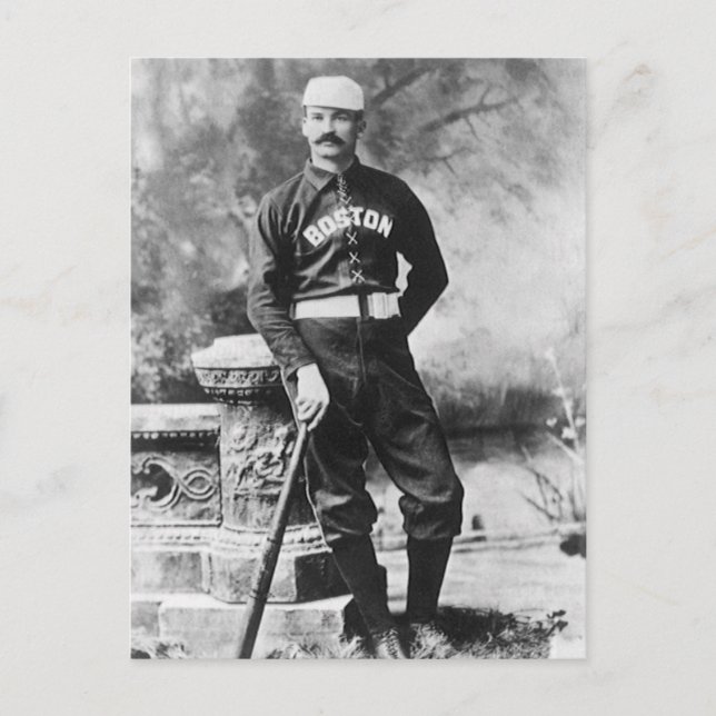 Vintage Sports Photo, Boston Baseball Player Postcard (Front)