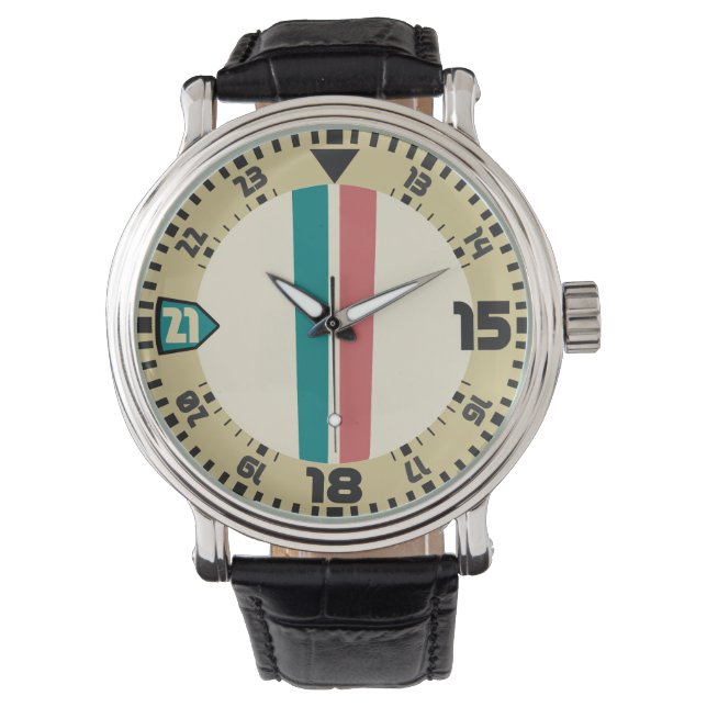 Vintage sports style retro watch (Front)