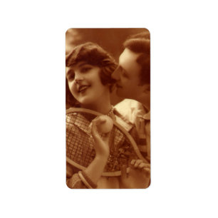Vintage Sports Tennis, Love and Romance Label