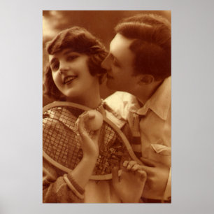 Vintage Sports Tennis, Love and Romance Poster