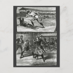 Vintage Sports, Victorian Women's Baseball Teams Postcard