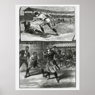 Vintage Sports, Victorian Women's Baseball Teams Poster