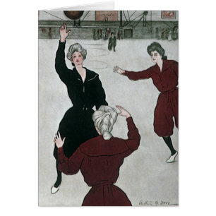 Vintage Sports, Women's Basketball Players in Game