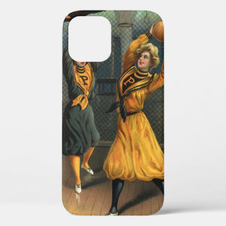 Vintage Sports, Women's Basketball Team at Game iPhone 12 Case