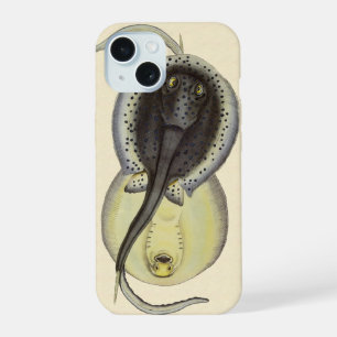 Vintage Spotted Stingrays, Marine Ocean Animals iPhone 15 Case