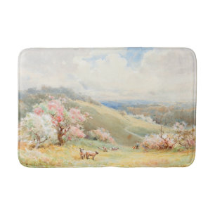 Vintage Spring by Joseph Rubens Powell Bath Mat