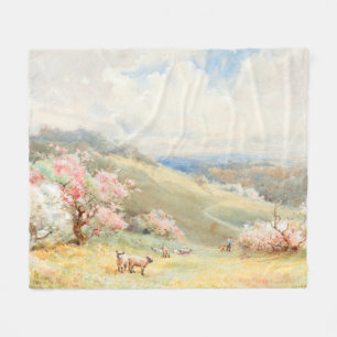 Vintage Spring by Joseph Rubens Powell Fleece Blanket