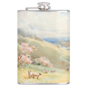 Vintage Spring by Joseph Rubens Powell Hip Flask