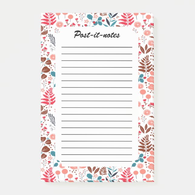 Vintage Spring Country Flowers Meadow Post-it Notes (Front)