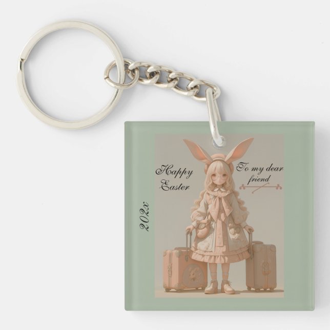 Vintage Spring, Easter Key Ring (Front)