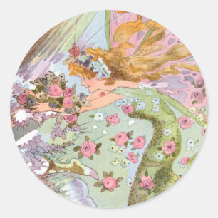 Vintage Spring Faerie Sticker