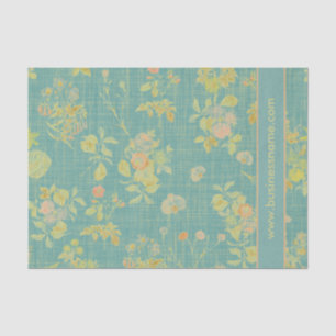 Vintage Spring Floral Custom Text Tissue Paper