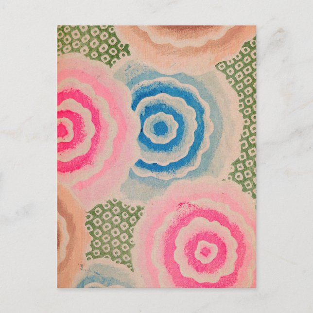 Vintage Spring Floral Design Postcard (Front)