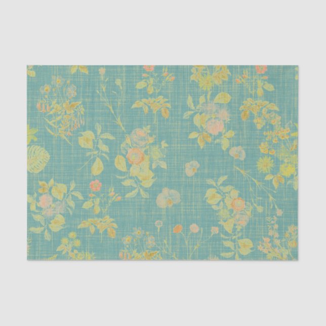 Vintage Spring Floral Tissue Paper (Front)