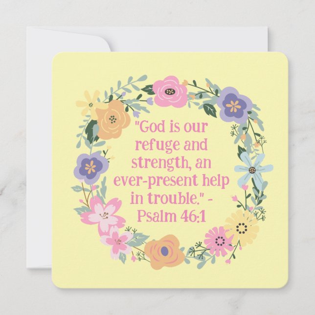 Vintage Spring Floral Wreath Religious Blank (Front)