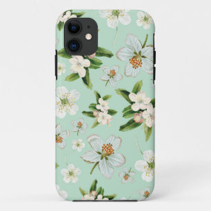 Vintage Spring Flower Blossoms Pattern iPhone 11 Case