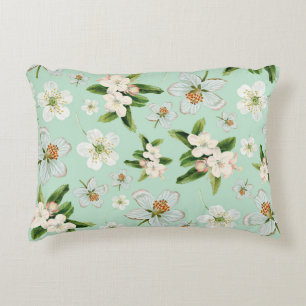 Vintage Spring Flower Blossoms Pattern Decorative Cushion