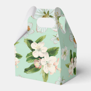 Vintage Spring Flower Blossoms Pattern Favour Box