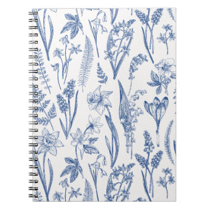 Vintage Spring flowers and Herbs Notebook