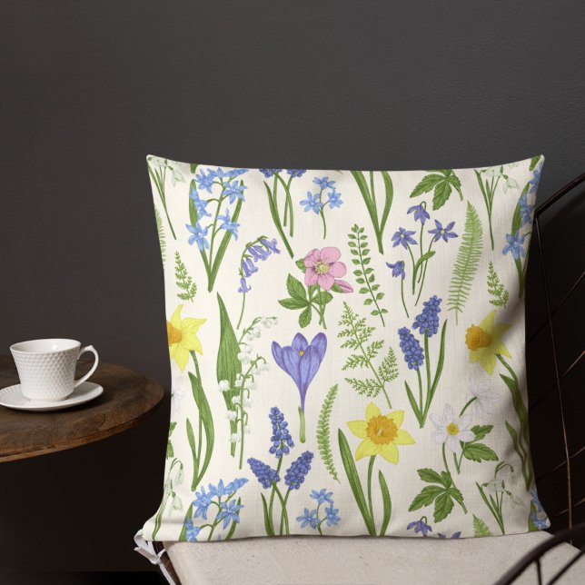 Vintage Spring flowers and Herbs Pillow (Creator Uploaded)