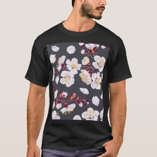 Vintage Spring Flowers: Detailed Wallpaper. T-Shirt