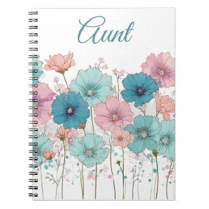 Vintage Spring Flowers for Aunt Notebook