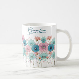 Vintage Spring Flowers for Grandma Coffee Mug