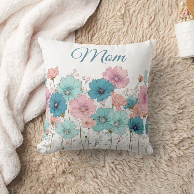 Vintage Spring Flowers for Mom Cushion (Blanket)