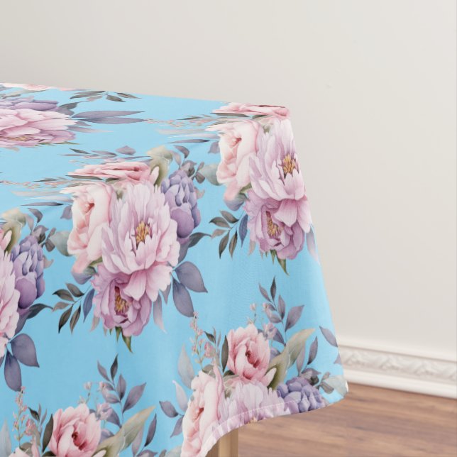 Vintage Spring Peonies Tablecloth (In Situ)