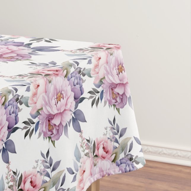 Vintage Spring Peonies Tablecloth (In Situ)
