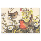 Vintage Spring Robin Songbirds Botanical Floral