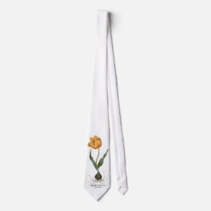 Vintage Spring Yellow Tulip Flower by Besler Tie