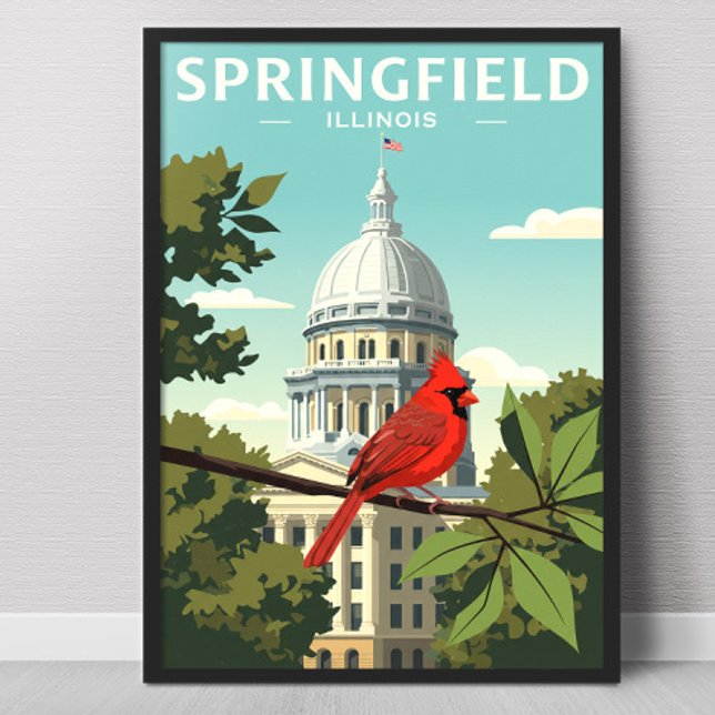 Vintage Springfield Illinois Poster (Creator Uploaded)