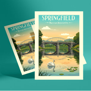 Vintage Springfield Massachusetts Postcard