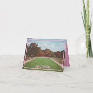 Vintage Springtime Arboretum Birthday Card