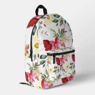 Vintage Springtime Watercolor Floral Backpack