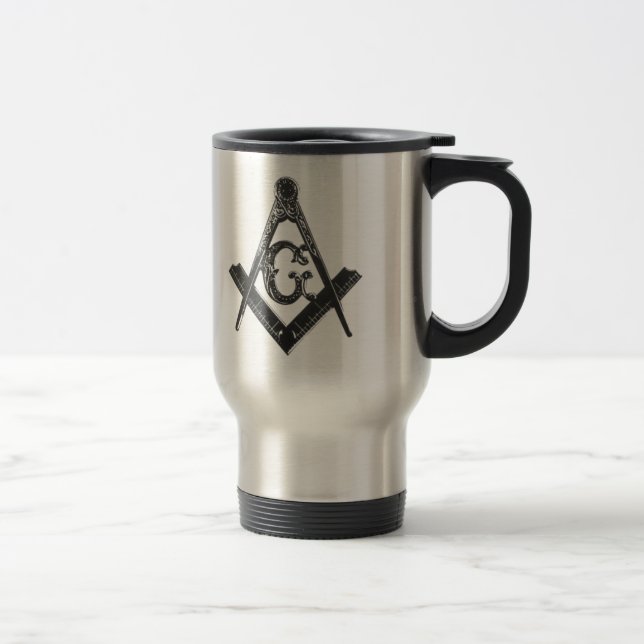 Vintage Square & Compasses Commuter Mug (Right)