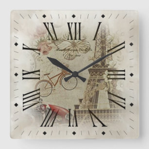 Vintage Square Wall Clock
